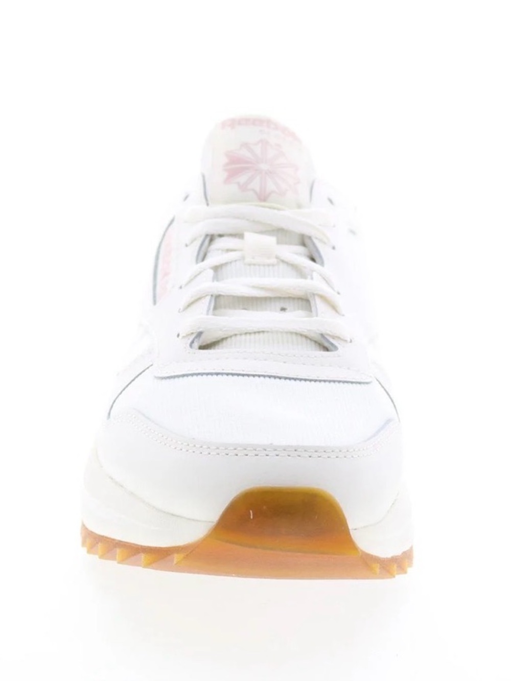 Reebok Women's White Sneakers with Pink Accents and Gum Outsole - Picture 5 of 11